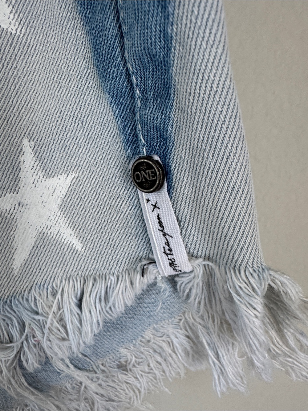 One Teaspoon 4040 Star Denim Mini Skirt Size 25 Low Rise - Picture 6 of 9
